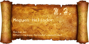 Megyes Heliodor névjegykártya